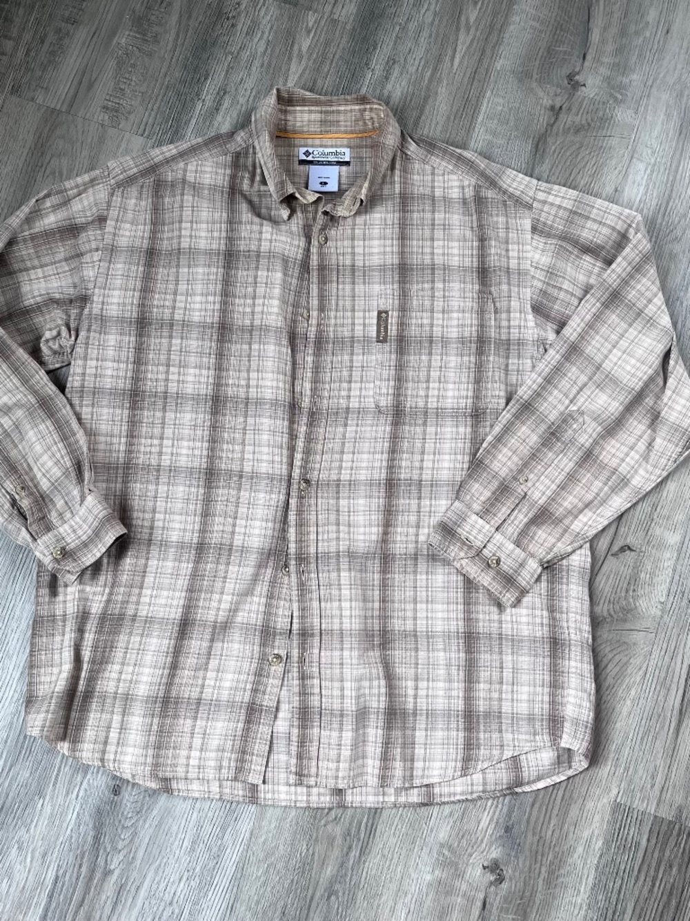 Columbia Men's Long Sleeve Plaid Button Up Shirts Size L Outdoor Casual